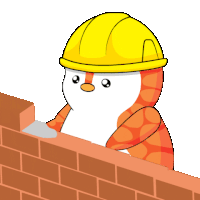 Construction penguin animation